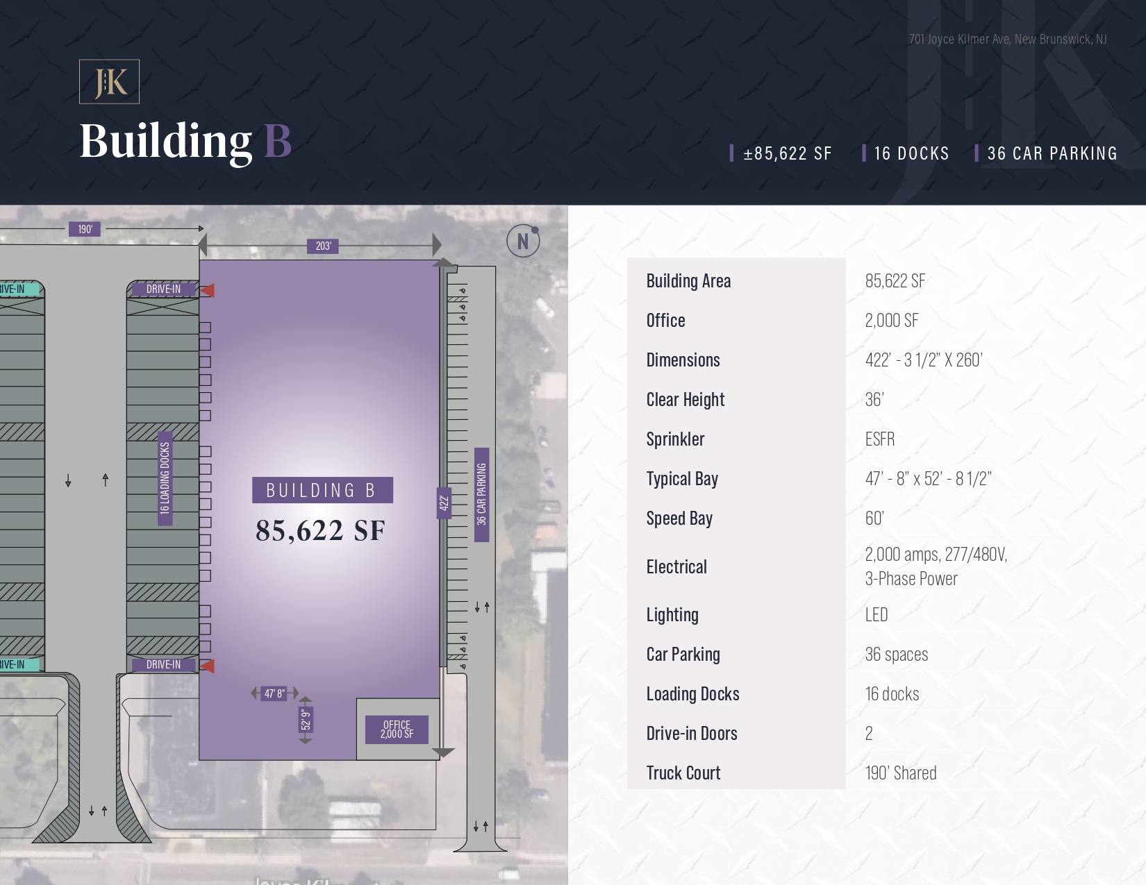 Building A dimesons and square footage