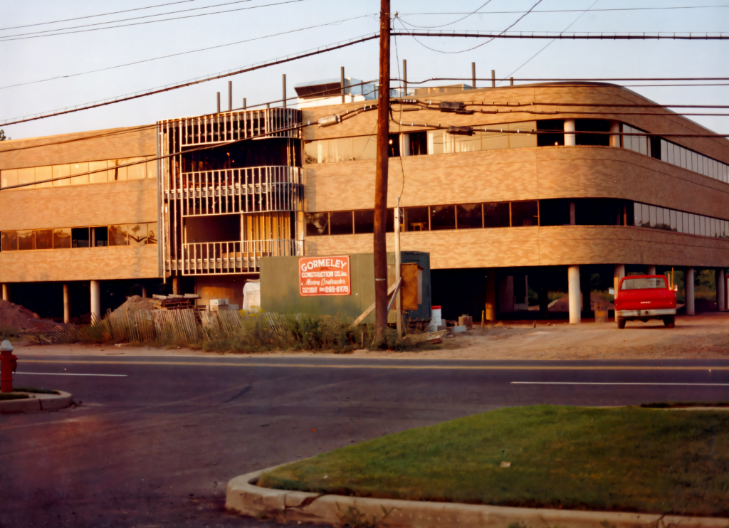 Building under construction by Gormeley Construction, now Deugen.